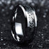 Men 8mm Tungsten Beveled Edge Mechanical Steampunk Gear Comfort-Fit Wedding Ring